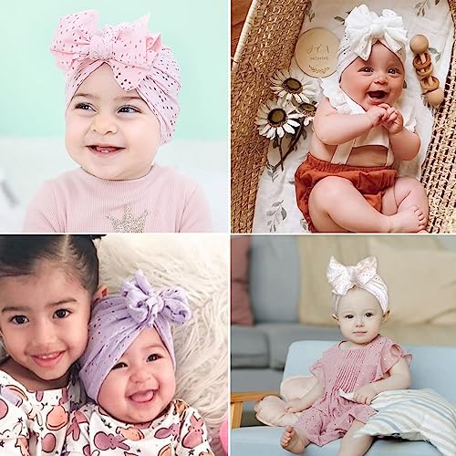 PALAY® 9PCS Baby Cap for 3-6 Months, Soft Baby Turban Cap for Baby Girl Boy, Stretchy Big Bow Baby Caps for Born 0-3 Months, Breathable Lovely Newborns Infant Hat Shower Gifts PALAY® 9PCS Baby Cap for 3-6 Months, Soft Baby Turban Cap for Baby Girl Boy, Stretchy Big Bow Baby Caps for Born 0-3 Months, Breathable Lovely Newborns Infant Hat Shower Gifts